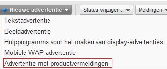 Google adwords nieuwe advertentie